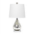 ALL THE RAGES INC LHT-5005-WH Lalia Home Kissy Pear Table Lamp, 20-1/4inH, White Shade/Chrome Base