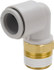 SMC PNEUMATICS KQ2L04-01AS Push-to-Connect Tube Fitting: Male Elbow, 1/8" Thread