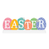 AMSCAN 243570  Easter Egg Standing Sign, 6-3/8inH x 21inW x 4inD, Multicolor