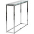 EURO STYLE, INC. Eurostyle 28033  Sandor Console Table, 30-1/3inH x 35-4/5inW x 10inD, Chrome/Clear