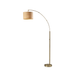 ADESSO INC 4249-18 Adesso Bowery Arc Floor Lamp, 73-1/2inH, Natural/Beige/Antique Brass