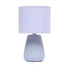 ALL THE RAGES INC LT1138-PWK Simple Designs Mini Texture Pastel Accent Table Lamp, 11-1/16inH, Periwinkle/Periwinkle