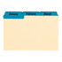 ESSELTE CORP 04613 Oxford Manila Card Guides With Laminate Tabs, Monthly, 4in x 6in, Manila; Blue Tabs