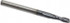 SGS 30437 Square End Mill: 7/64'' Dia, 3/8'' LOC, 1/8'' Shank Dia, 1-1/2'' OAL, 2 Flutes, Solid Carbide