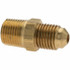 Parker 11023 Brass Flared Tube Connector: 3/16" Tube OD, 1/8-27 Thread, 45 &deg; Flared Angle