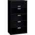 Hon HON685LP Horizontal File Cabinet: 5 Drawers, Steel, Black