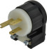 Leviton 5266-CA Straight Blade Plug: Industrial, 5-15P, 125VAC, Black & White