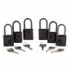 Brady 50274 Lockout Padlock: Keyed Different, Aluminum, Aluminum Shackle, Black