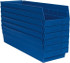 Quantum Storage QSB214BLCS Plastic Hopper Shelf Bin: Blue