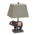 ALL THE RAGES INC LHT-5033-BW Lalia Home Elephant Table Lamp, 20-1/2inH, Brown Shade/Brown Base