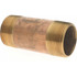 Merit Brass 2124-400 Brass Pipe Nipple: Threaded on Both Ends, 4" OAL, 1-1/2" NPT