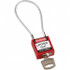 Brady Y4180006 Lockout Padlock: Keyed Different, Key Retaining, Nylon, Steel Shackle, Red