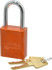 American Lock A1106ORJ Lockout Padlock: Keyed Different, Aluminum, Steel Shackle, Orange