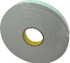 3M 7000048480 Off-White Double-Sided Urethane Foam Tape: 1" Wide, 36 yd Long, 1/16" Thick, Acrylic Adhesive