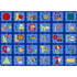 MILLIKEN & COMPANY Joy Carpets 1628D  Kid Essentials Rectangular Area Rug, Alphabet Blues, 7-2/3ft x 10-3/4ft, Multicolor