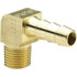 Parker 129HB-4-4 Barbed Hose Fitting: 1/4" x 1/4" ID Hose, Elbow