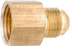 ANDERSON METALS 754046-0404 Lead Free Brass Flared Tube Connector: 1/4" Tube OD, 1/4 Thread, 45 ° Flared Angle