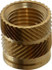 E-Z LOK HI-324-WH 3/8 24" UNF, 0.494" Diam, Brass Unheaded Heat Installed Threaded Insert