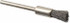 Osborn 0007568000 End Brushes: 1/4" Dia, Steel, Crimped Wire