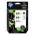 HP INC. 3YP23AN#140 HP 64XL Black/64 Tri-Color High-Yield Ink Cartridges, Pack Of 2, 3YP23AN