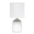 ALL THE RAGES INC Simple Designs LT1134-OFF  Thimble Base Table Lamp, 10-1/16inH, Off White/Off White