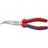 Knipex 26 22 200 T BKA Bent Nose Pliers; Type: Bent Nose; Jaw Width: 9.5 mm; Jaw Bend: 40 0; Tip Thickness: 2.5 mm; Maximum Jaw Opening: 3.2 mm; Cutting Capacity: 2.2 mm; 3.2 mm; Body Material: Steel; Tether Style: Tether Capable; Standards: DIN ISO 