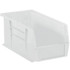B O X MANAGEMENT, INC. BINP1155CL Partners Brand Plastic Stack & Hang Bin Boxes, Small Size, 10 7/8in x 5 1/2in x 5in, Clear, Pack Of 12