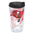 TERVIS TUMBLER COMPANY Tervis 1292391  NFL Tumbler With Lid, 16 Oz, Tampa Bay Buccaneers, Clear