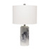 ALL THE RAGES INC Lalia Home LHT-5012-WH  Marbleized Table Lamp, 24-1/4inH, White Shade/Marble Base