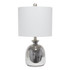 ALL THE RAGES INC LHT-5002-GY Lalia Home Hammered Glass Jar Table Lamp, 20inH, Gray Shade/Silver Base