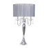 ALL THE RAGES INC LT1034-GRY Elegant Designs Trendy Romantic Table Lamp, 31inH, Gray Shade/Chrome Base