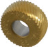 MSC GKLV225 Convex Knurl Wheel: 5/8" Dia, 90 ° Tooth Angle, 25 TPI, Diagonal, Cobalt