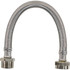 SELA PRODUCTS, LLC WI12SSFM Certified Appliance Accessories Braided Stainless Steel Water-Inlet Hose, Female to Male - 12in - Silver, Stainless Steel - Stainless Steel, Vinyl, Polyvinyl Chloride (PVC), Polyester