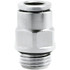 Norgren 102250428 Push-To-Connect Tube to Male & Tube to Male BSPP Tube Fitting: Adapter, Straight, 1/4" Thread