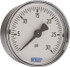 Wika 4253272 Pressure Gauge: 2" Dial, 0 to 30 psi, 1/4" Thread, NPT, Center Back Mount