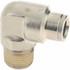 Norgren 124450638 Push-To-Connect Tube to Male & Tube to Male NPT Tube Fitting: Pneufit Fixed Male Elbow, 3/8" Thread, 3/8" OD