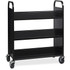 SP RICHARDS 99931 Lorell Double-sided Book Cart, Black