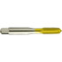 Greenfield Threading 305699 Straight Flute Tap:  3/8-16,  UNC,  4 Flute,  Taper,  2 & 3B,  High-Speed Steel,  Titanium Nitride Finish