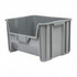 Quantum Storage QGH700GY Plastic Hopper Stacking Bin: Gray