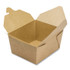 GEN PAPERBOX1 Reclosable Kraft Take-Out Box, 30 oz, 5.06 x 4.27 x 2.4, Brown, Paper, 450/Carton