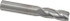 RobbJack C1-401-12 Square End Mill: 3/8'' Dia, 7/8'' LOC, 3/8'' Shank Dia, 2-1/2'' OAL, 4 Flutes, Solid Carbide