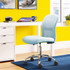 MILLWORK HOLDING CO INC CHR200136 Serta Essentials Mid-Back Computer Chair, Blue Sky/Chrome