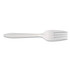 BERK ENTERPRISES INC Berkley Square 1012000 Mediumweight Polypropylene Cutlery, Fork, Plastic, White, 1,000/Carton
