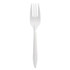 BERK ENTERPRISES INC Berkley Square 1012000 Mediumweight Polypropylene Cutlery, Fork, Plastic, White, 1,000/Carton