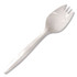BERK ENTERPRISES INC Berkley Square 1105000 Individually Wrapped Mediumweight Cutlery, Spork, Plastic, White, 1,000/Carton