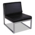 ALERA RL8319CS Alera Ispara Series Armless Chair, 26.57" x 30.71" x 31.1", Black Seat, Black Back, Silver Base