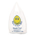 BROWN PAPER GOODS Barnes Company T1/6SMILEY Smiley Face Shopping Bags, Thank You - Have a Nice Day Labeling, Cut-Out Handles, 11.5" x 6.5" x 21", White/Red, 900/Carton