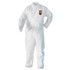 SMITH AND WESSON KleenGuard™ 49102 A20 Elastic Back Wrist/Ankle Coveralls, X-Large, White, 24/Carton