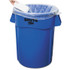RUBBERMAID COMMERCIAL PROD. 264360BE Vented Round Brute Container, 44 gal, Plastic, Blue