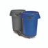 RUBBERMAID COMMERCIAL PROD. 264360BE Vented Round Brute Container, 44 gal, Plastic, Blue